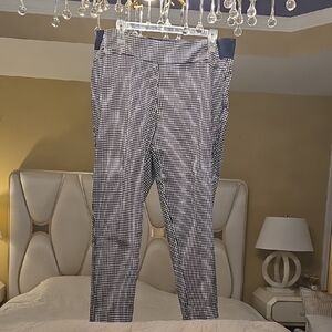 Investments Black and White Checkered Ankle Pants